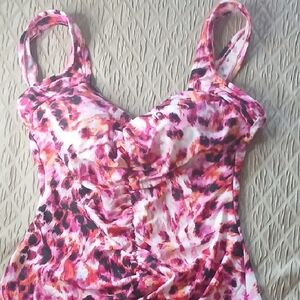 Vibrant Pink and Black Swimsuit